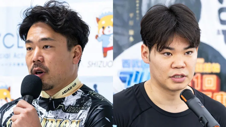 共同通信社杯に出場するSS勢のイメージ。取材に応じる古性優作と吉田拓矢